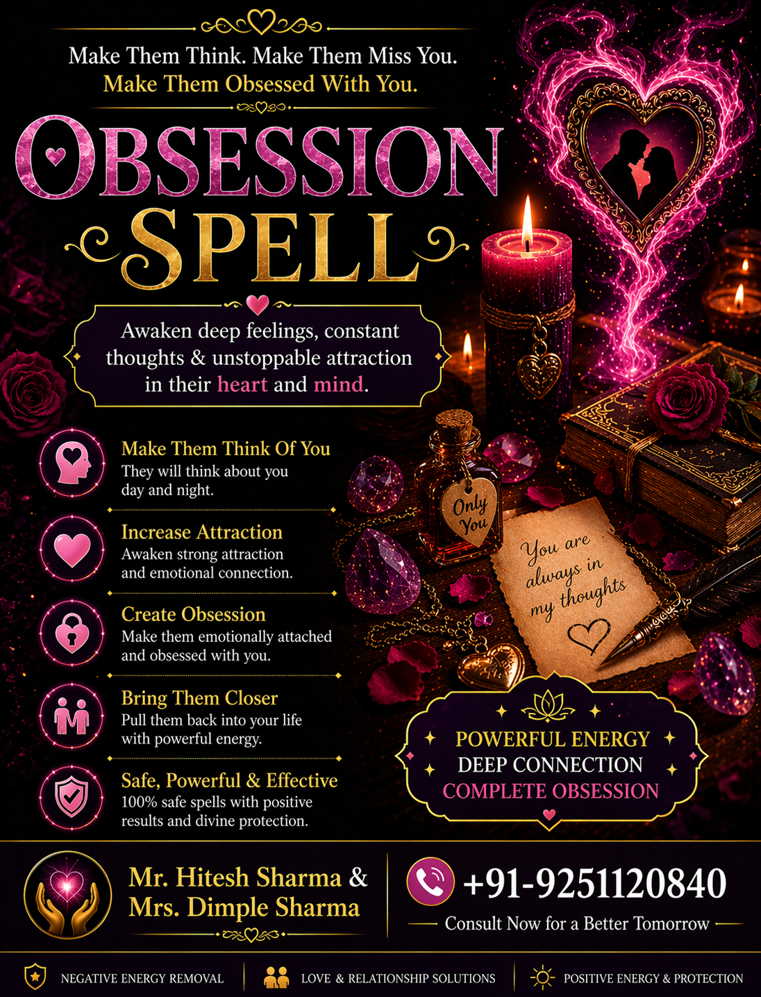 Obsession spell candle